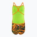 Speedo women's one-piece swimsuit Allover Vback salso / black / olive 2