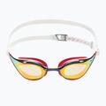 Speedo Fastskin Pure Focus Mirror white/phoenix red/usa charcoal swim goggles 68-11778H224 2