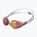 Speedo Fastskin Pure Focus Mirror white/phoenix red/usa charcoal swim goggles 68-11778H224 6