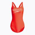 Women's Speedo Logo Deep U-Back one-piece swimsuit red 68-12369