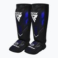 Shin and foot guards RDX IMMAF Approved Neoprene Shin Instep SGN-IMF-1U blue