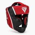 RDX Head Guard Aura Plus T-17 red boxing helmet