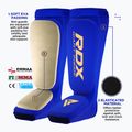 RDX Hosiery Shin Instep Foam blue/white tibia and foot protectors 3