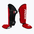 Foot and tibia protectors RDX T1 Shin Instep Molded King red/white 2