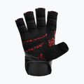 RDX L4 Finger Weightlifting Training Gloves Leather red/black 4