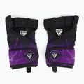 RDX Weight Lifting X1 Long Strap training gloves black and purple WGN-X1PR 2