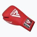 RDX Apex Competition Fight Lace Up Boxing Gloves red 2