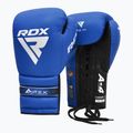 RDX Apex Lace Up Training Sparring Boxing Gloves blue