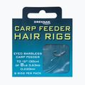 Drennan Carp Feeder Hair Rigs methode leader with eyelet barbless hook 8 + line 8 clear HNHCFD016