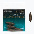 Drennan olive weights with needlepoint 4pcs brown TOOIO275 2