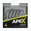RidgeMonkey Ape-X Curve Barbed hooks grey RMT285 2
