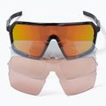 Endura Pro SL black/sunset revo brown/clear silver flash mirror/amber sunglasses 5