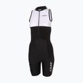 Women's triathlon suit ZONE3 Lava Long Distance Trisuit black/white/green