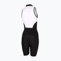 Women's triathlon suit ZONE3 Lava Long Distance Trisuit black/white/green 2