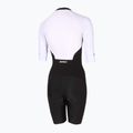 Women's triathlon suit ZONE3 Lava Long Distance Full Zip SS Aero Suit black/white/green 2