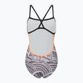 Women's one-piece swimsuit ZONE3 Kona Speed Strap Back tribal print/black/ white/orange 2