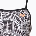Women's one-piece swimsuit ZONE3 Kona Speed Strap Back tribal print/black/ white/orange 3
