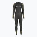 Women's triathlon wetsuit Zone3 Thermal Aspect Breaststroke 2,5 mm black/orange/yellow 2