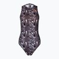Women's one-piece swimsuit ZONE3 OWS Renew High Neck black/white