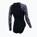 Women's one-piece swimsuit ZONE3 OWS Renew black/grey 2