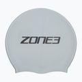 ZONE3 Extra Long Hair silver swimming cap