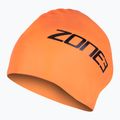 ZONE3 Extra Long Hair hi-vis orange swimming cap 2