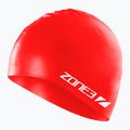 ZONE3 Silicone Swim Cap red swimming cap