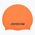 ZONE3 Silicone Swim cap hi-vis orange swimming cap