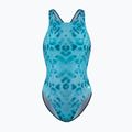 Women's one-piece swimsuit ZONE3 Classic teal tie dye