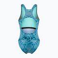 Women's one-piece swimsuit ZONE3 Classic teal tie dye 2