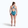 Women's one-piece swimsuit ZONE3 Classic teal tie dye 6