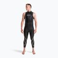 Men's triathlon wetsuit ZONE3 Glide Sleeveless Wetsuit black/grey 3
