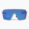 Endura Singletrack dreich grey/blue revo smoke/clear silver flash mirror sunglasses 2