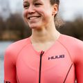 Women's thriathlon suit HUUB Commit Long Course Suit black/coral 3