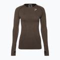 Women's training longsleeve top Gymshark Vital Seamless Top brown/white 6