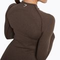 Women's training longsleeve top Gymshark Vital Seamless Top brown/white 4