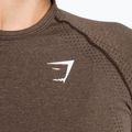 Women's training longsleeve top Gymshark Vital Seamless Top brown/white 5