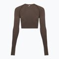 Women's workout longsleeve top Gymshark Vital Seamless Crop Top penny brown marl 6