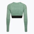 Women's Gymshark Vision Crop Top longsleeve training top green/black 6