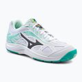 Women's tennis shoes Mizuno Break Shot 3 AC white and green 61GA212623