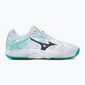 Women's tennis shoes Mizuno Break Shot 3 AC white and green 61GA212623 2