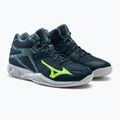 Men's volleyball shoes Mizuno Thunder Blade 3 Mid blue V1GA217538 5