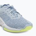 Women's handball shoes Mizuno Wave Stealth Neo heather/white/neo lime 7
