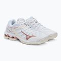 Women's volleyball shoes Mizuno Wave Voltage white V1GC216036 4