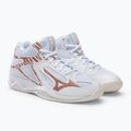 Women's volleyball shoes Mizuno Thunder Blade 3 Mid white V1GC217536 4