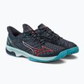 Men's tennis shoes Mizuno Wave Exceed Tour 5 CC collegiate blue/soleil/tanager turquoise 4