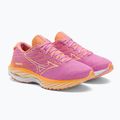 Women's running shoes Mizuno Wave Rider 26 Roxy cyclamen/white/mockorang 5