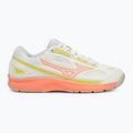 Women's tennis shoes Mizuno Break Shot 4 AC snow white/ neon flame/ ghost gray 2