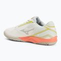 Women's tennis shoes Mizuno Break Shot 4 AC snow white/ neon flame/ ghost gray 3