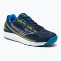 Men's tennis shoes Mizuno Break Shot 4 AC dress blues / jet blue / sulphur spring